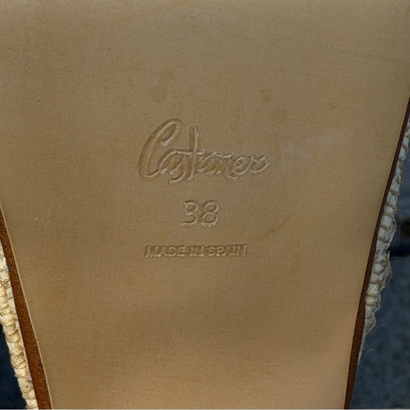 Castaner Sandalo in Rafia Adriana Size 38 Chunky Heel Sandals Made In Spain - Picture 13 of 16